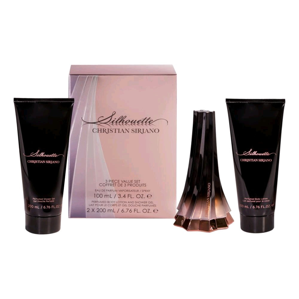 Bottle of Silhouette by Christian Siriano, 3 Piece Gift Set for Women